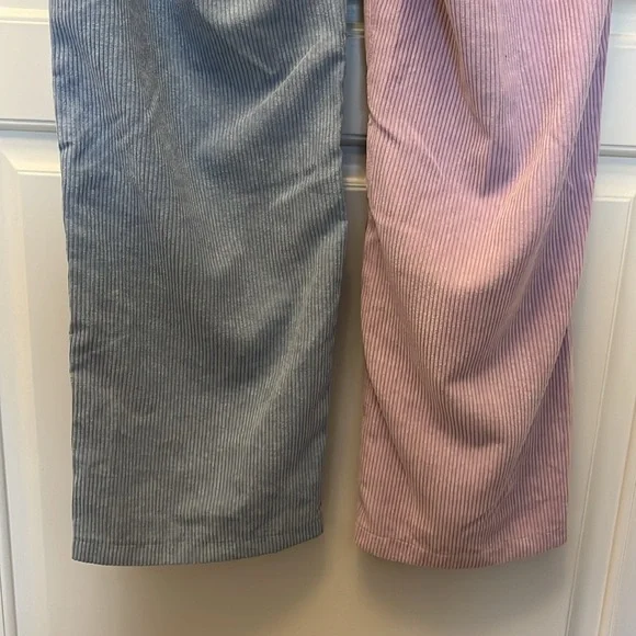 Vintage Salanta corduroy pants Polyester Color Block Purple Blue US 6 - Picture 6 of 10